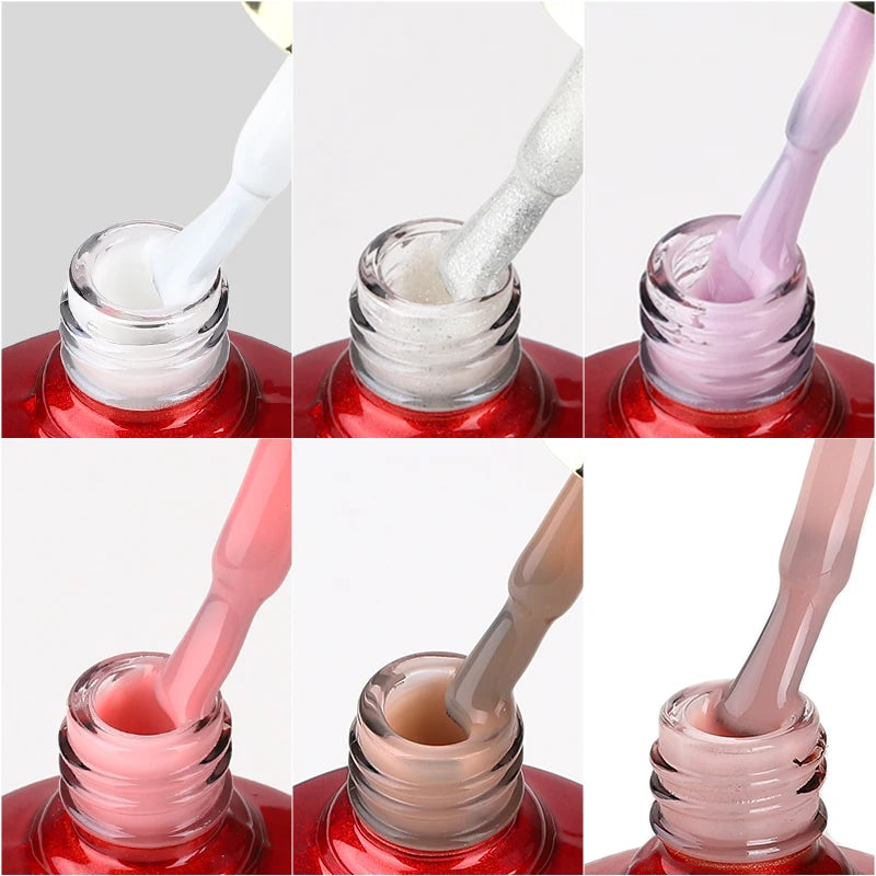 Milky Rose Rubber Gel Camouflage Nail Base Coat 10ml UV LED Nail Gel