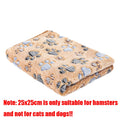 Soft Fluffy Pet Blanket for Dogs and Cats - Warm Comfortable Flannel Mat with Paw Print Pattern