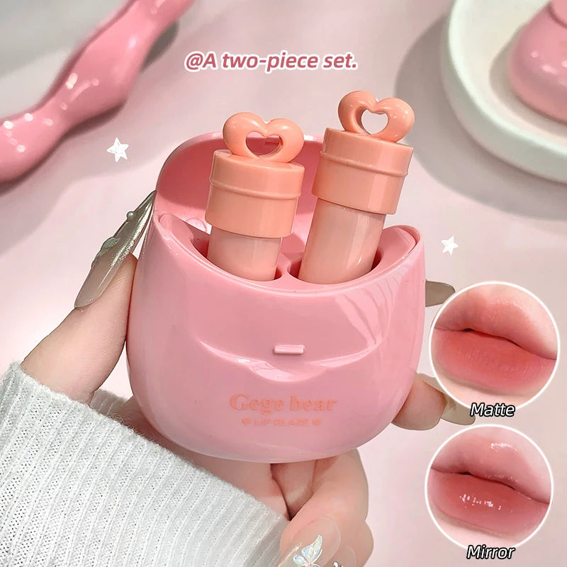Mini Lip Gloss Set in Cute Handbag Style - Matte & Glossy Effects, Moisturizing Formula