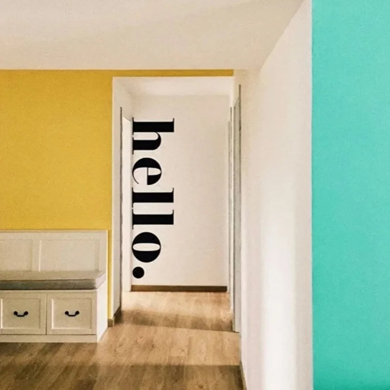 Acrylic 3D Wall Stickers for Living Room Bedroom Door Decor Self-Adhesive Decals