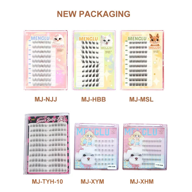 Self-Adhesive Cluster Eyelashes No Glue Reusable False Lash Extensions