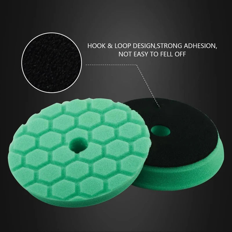 5-Pack Car Polishing Pads Set - Foam Buffing Sponges for Eccentric Machines