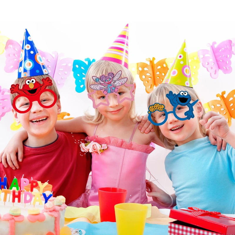 12-Piece Kids Party Paper Eye Masks Set for Children's Birthday Celebrations