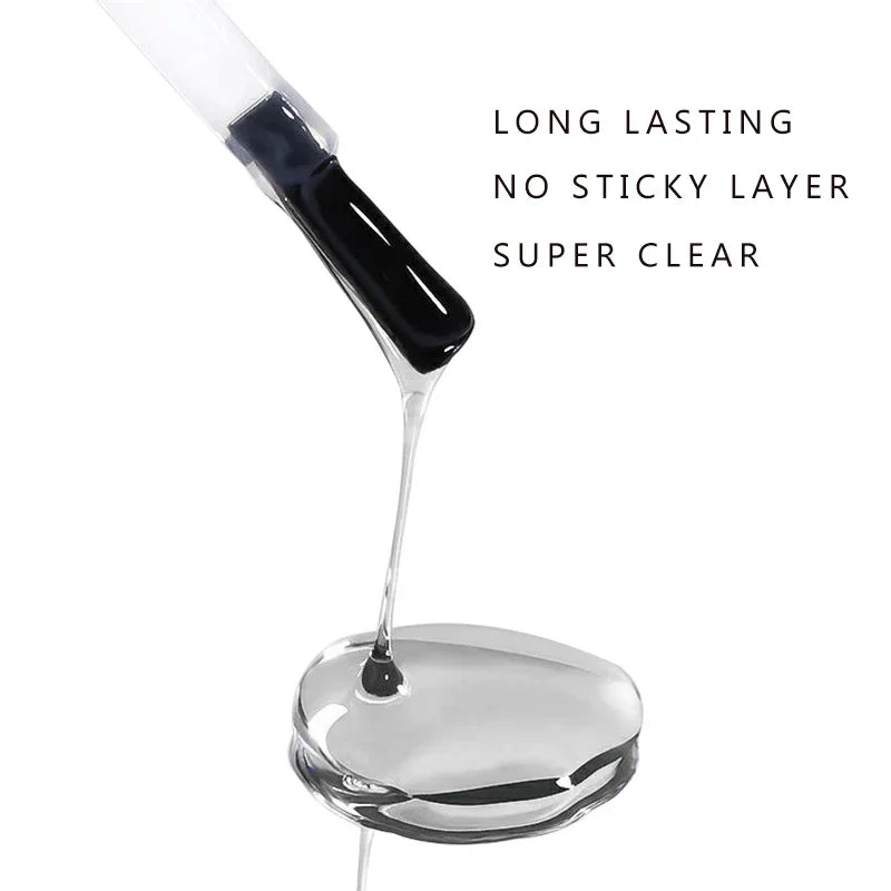 High Shine No Wipe Gel Top Coat for Extended Nail Polish Durability - 100ml