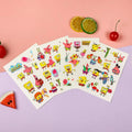4-Pack Cartoon SpongeBob Temporary Tattoos Body Art Stickers for Parties and Gifts