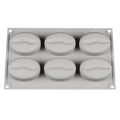 6 Cavity 3D Coffee Bean Silicone Ice Cube Mold for Coffee, Dessert, and Cake