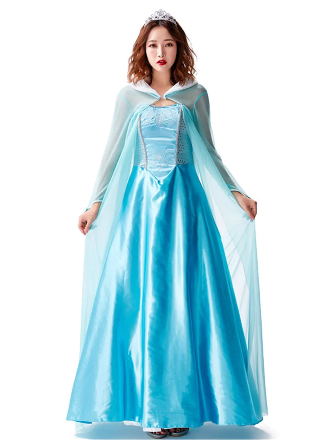 Kids Halloween Carnival Princess Costume Elsa Anna Fancy Dress for Girls