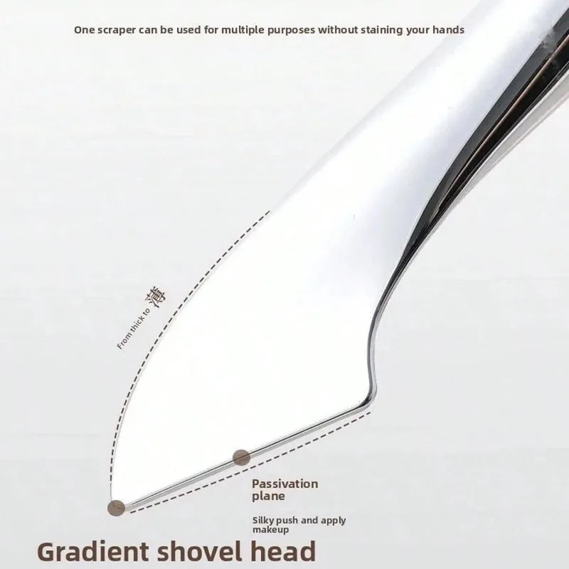 Upgraded Crescent Design Foundation Makeup Brush - Ultra-Thin Flat Spatula for Liquid Foundation, Precise Application, Beauty Tools
