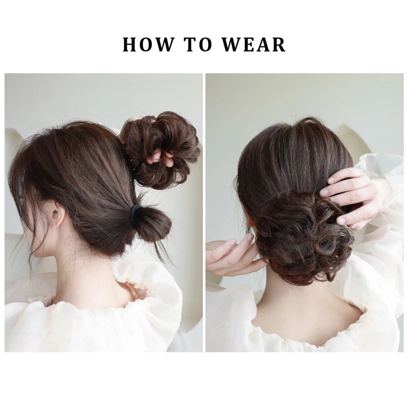 Synthetic Curly Hair Bun Extensions for Updos - Messy Chignon Hairpieces for Women