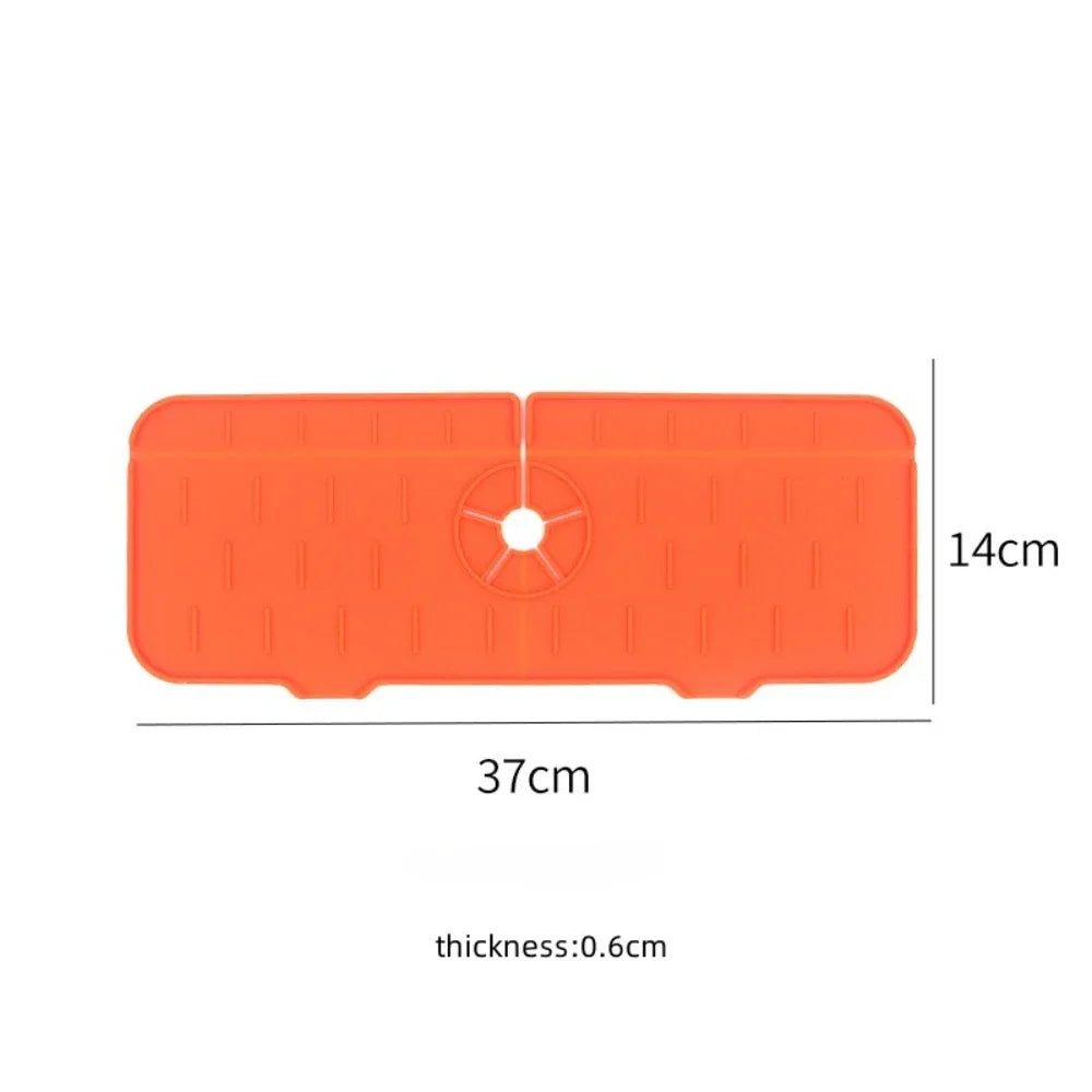 Foldable Silicone Sink Drainer Mat Waterproof Countertop Protector Kitchen Faucet Splash Guard