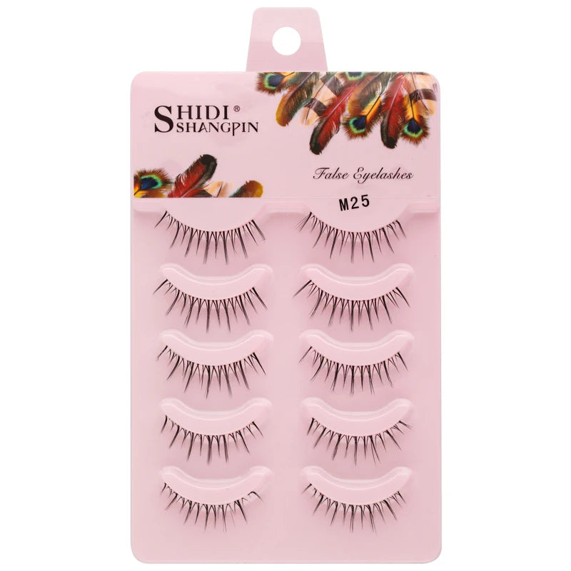 False Eyelash Set 3/5/7 Pairs Long Natural Mink Lashes for Daily Makeup