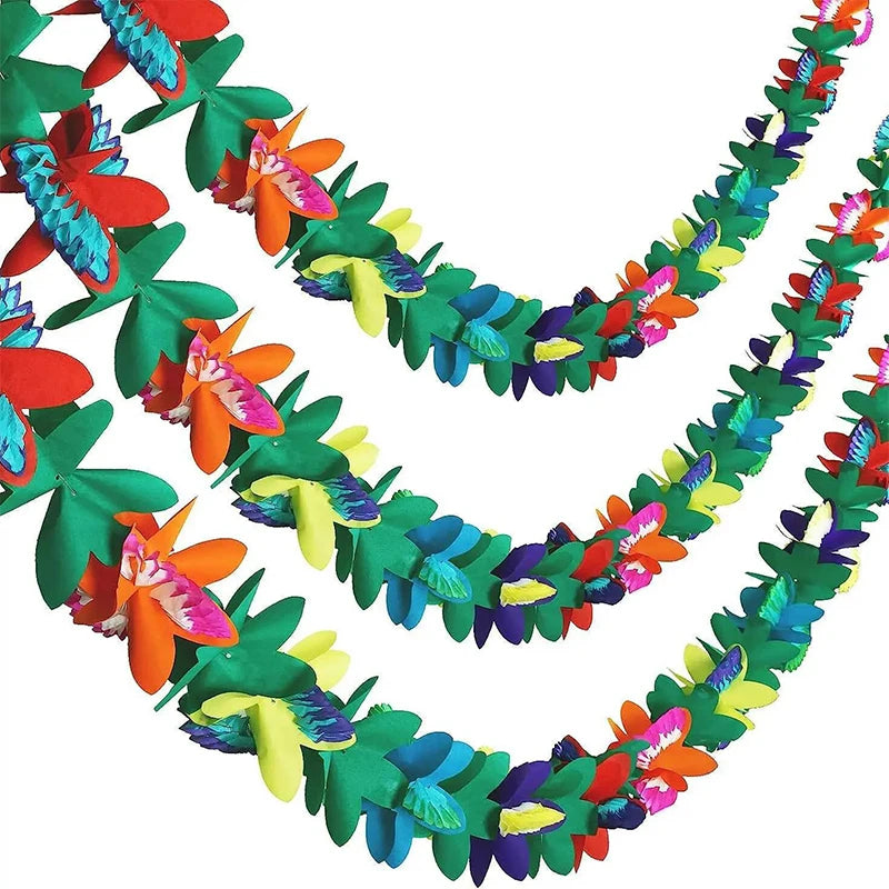 Hawaii Tropical Wreaths and Ribbons Decor for Summer Beach Party Home Decor