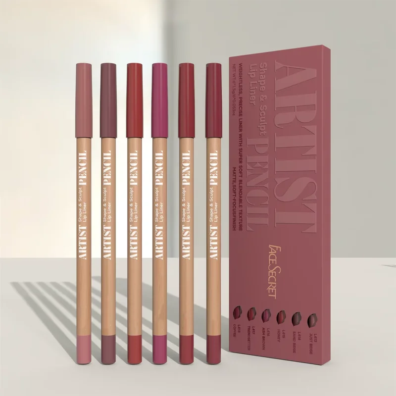 Lip Liner Pencil Set - Precise, Soft Blendable Matte Shades for Lip Makeup