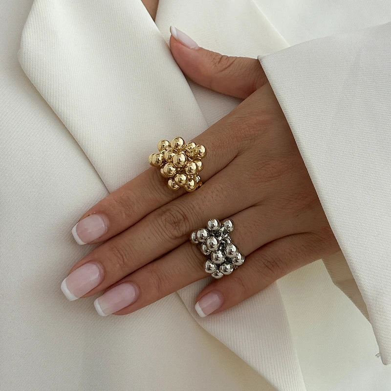Unisex Creative Design Small Metal Open Ring for Women Men - Punk Jewelry
