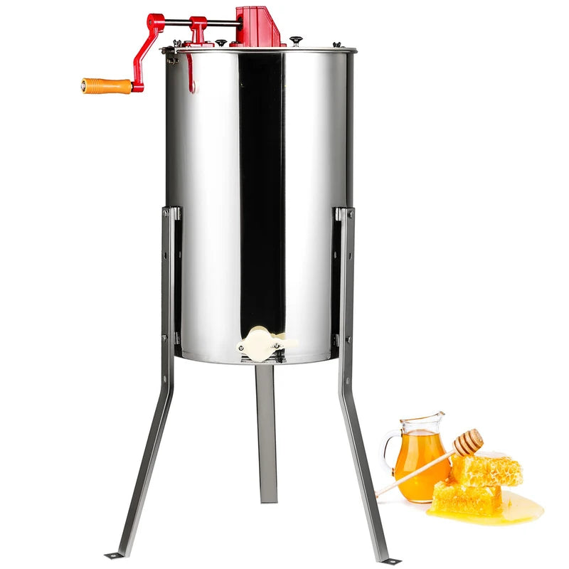 Manual Honey Extractor 3 Frame Stainless Steel Beekeeping Equipment with Lid