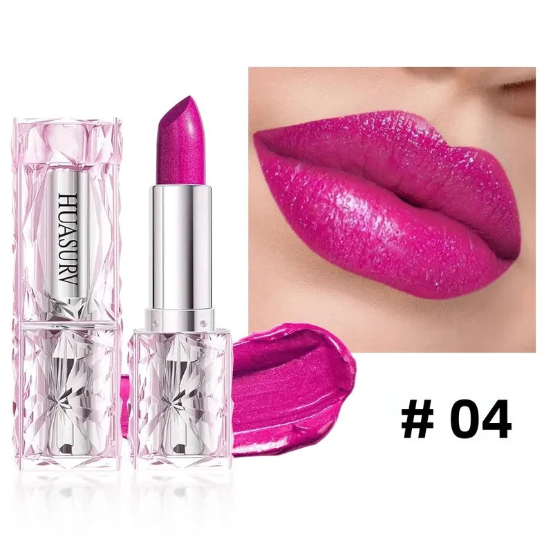 Pearlescent Flashing Lipstick - Moisturizing, Long-Lasting, Brightening Lip Color 04