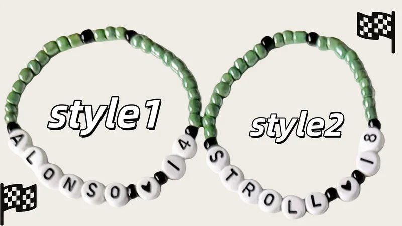 Handmade F1 Grid Inspired Beaded Friendship Bracelet Creative Gift