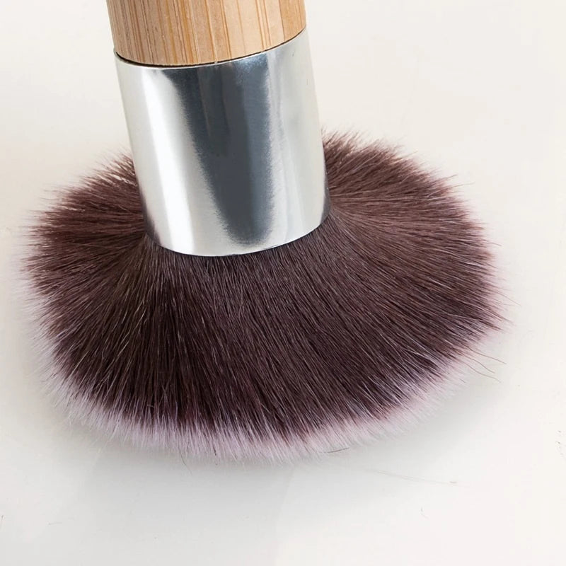 Professional Makeup Brush Set for Foundation, Blush & Powder - Soft Synthetic & Bamboo Handle