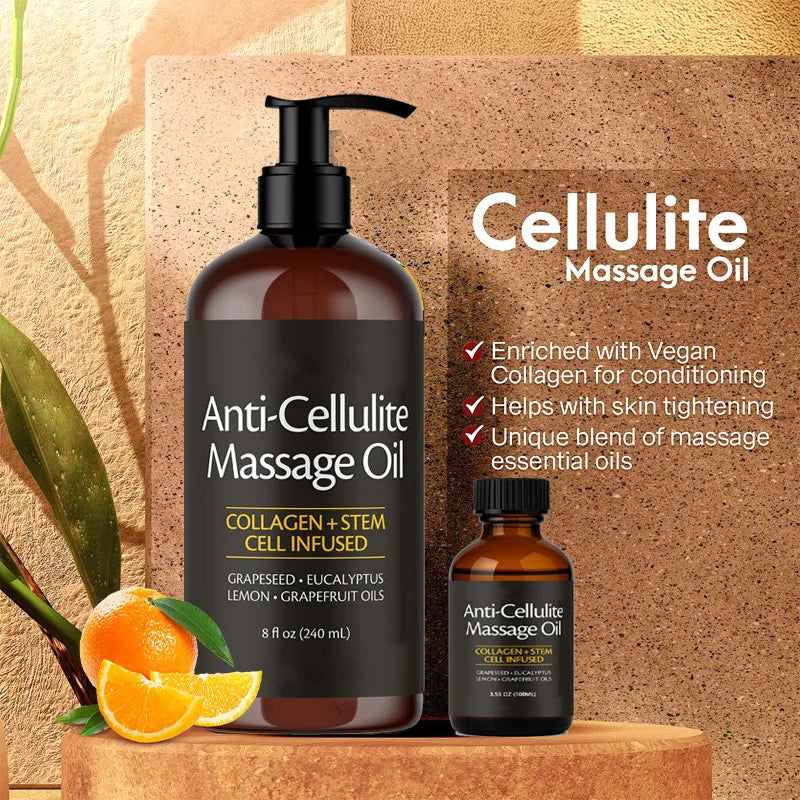 Skin Firming Body Massage Oil 240ml - Natural Aromatherapy & Soothing Skin Care