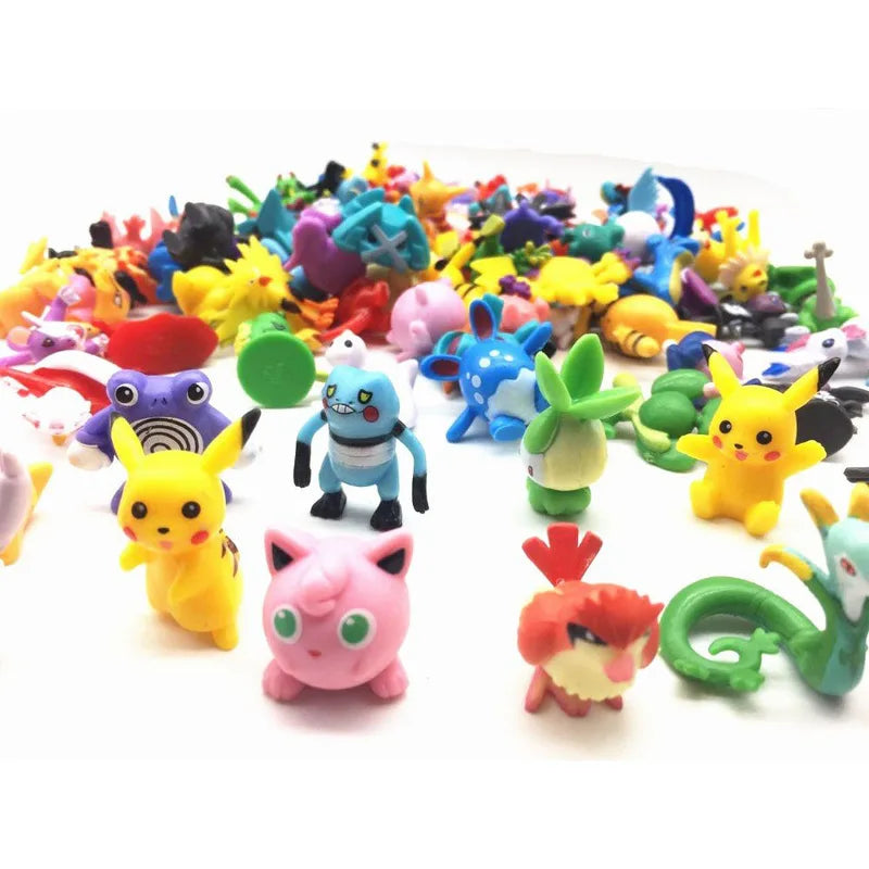 144-Piece Pokémon Pikachu Action Figure Toy Set - Mini Anime Collectibles
