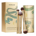 3-Piece Makeup Brush Set with Storage Box - Powder Foundation Blush Concealer