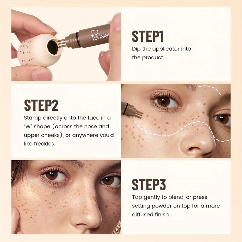 Waterproof Freckle Stamp Makeup Pen for Natural Look, Long Lasting & Sweatproof