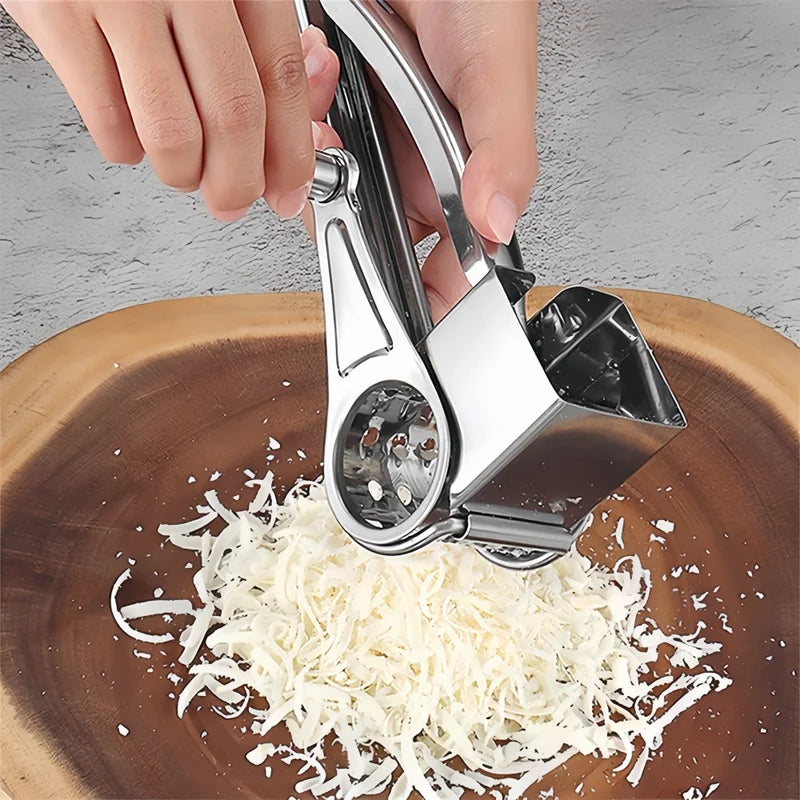 Stainless Steel Cheese Grater Hand Crank Slicer Kitchen Tool Multi-Function
