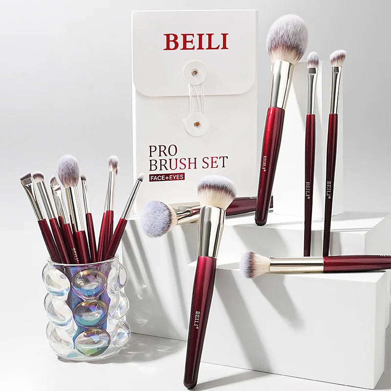 BEILI 15-Piece Professional Eyeshadow Makeup Brush Set