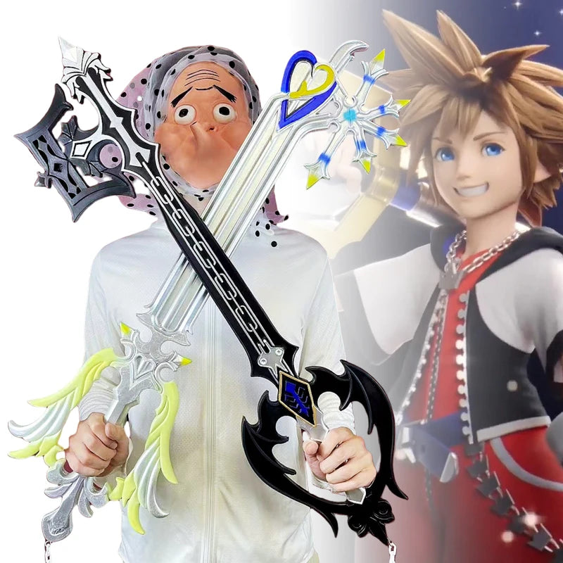 33 Inch Anime Cosplay Keyblade Katana Sword with Multiple Colors - Samurai Prop & Collectible Weapon