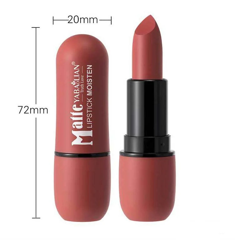 Long-Lasting Waterproof Matte Lipstick with High Pigment & Velvet Finish