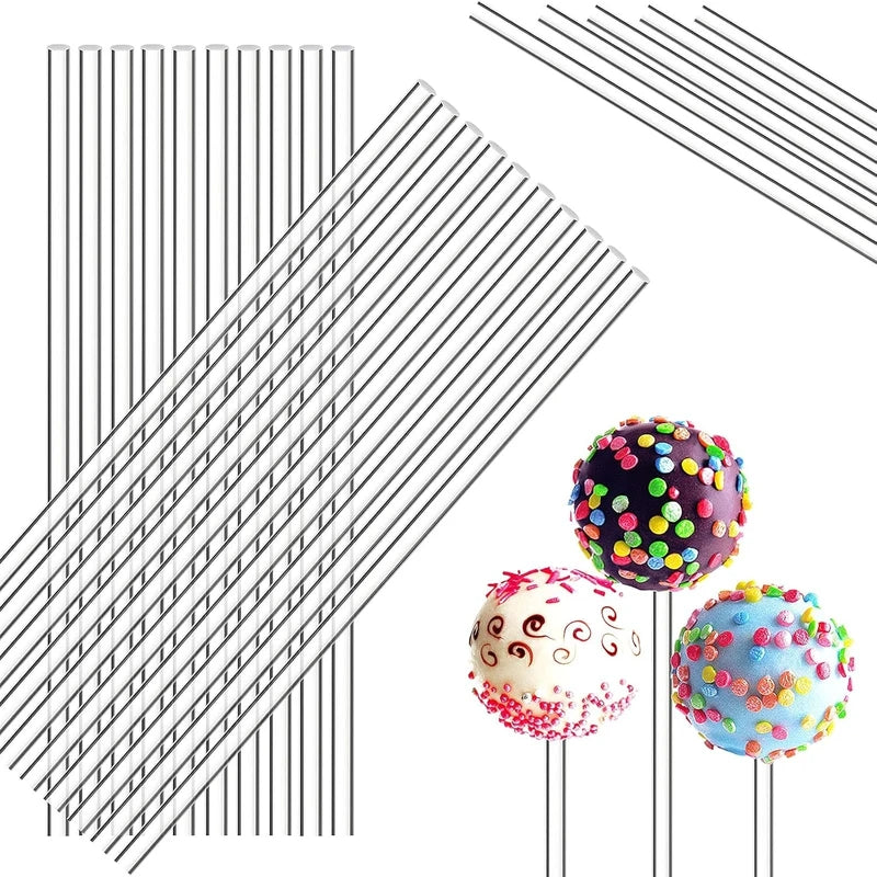 Acrylic Lollipop Sticks for Cake Pops and Desserts - Reusable Candy & Treat Picks