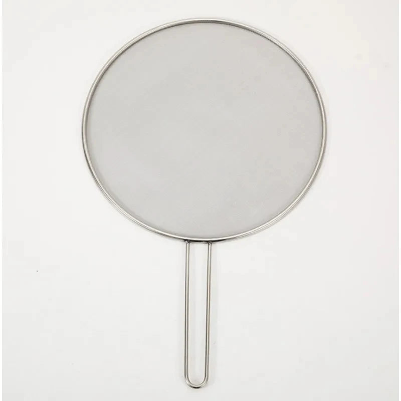 Stainless Steel Splatter Screen Oil-Proof Lid with Spill-Proof Cover for Frying Pan