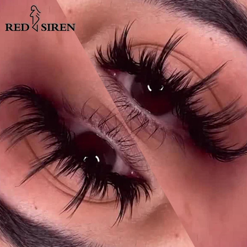 Long Thick Natural False Eyelashes Wet Manga Style 15-20mm for Eye Makeup