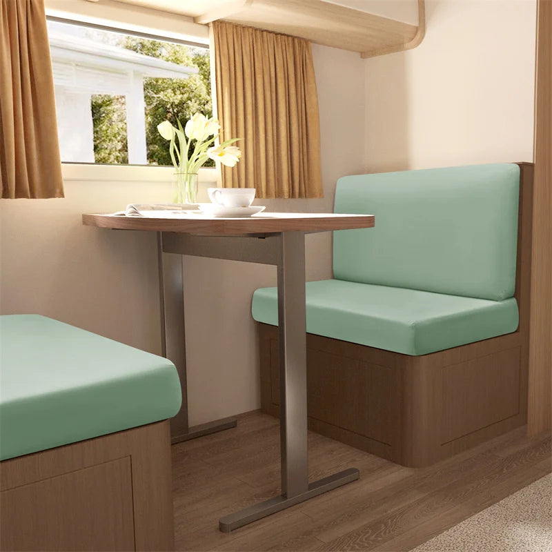 RV Dinette Cushion Covers Set - Stretch Fleece Bench Seat & Backrest Protectors