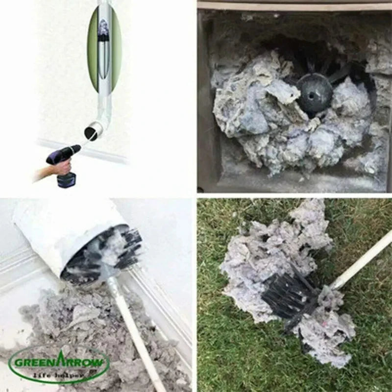 Extendable Chimney and Dryer Vent Cleaning Brush - Flexible Air Duct Tool