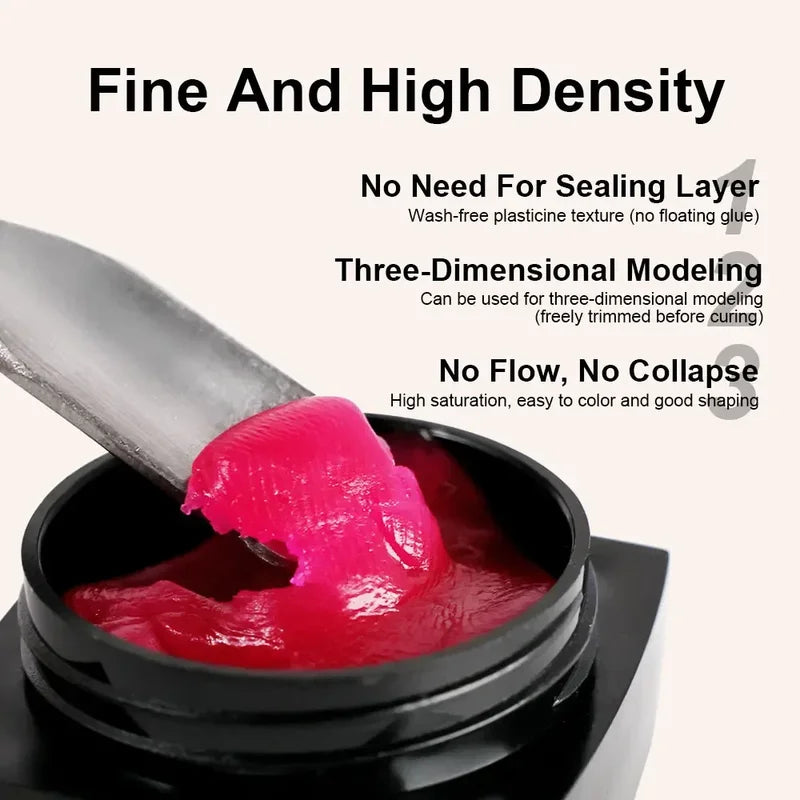 Nail Art UV Plasticine Gel for DIY Carving Patterns 3D Flower Creations