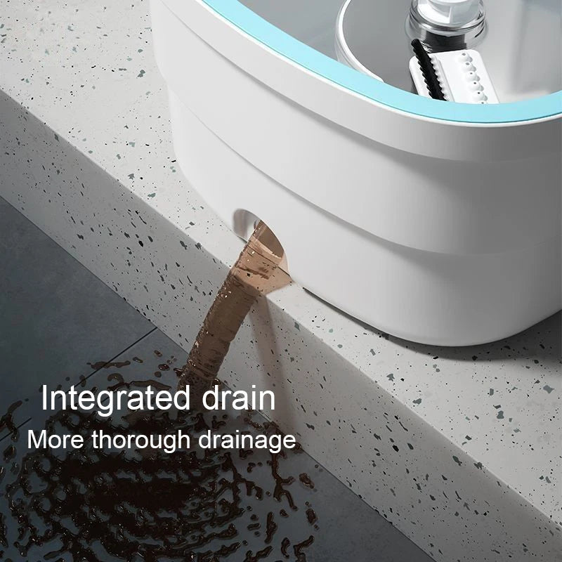 Spin Mop Floor Cleaning Kit with 360° Rotating Head and Water Spray — Household Floor & Dust Mop