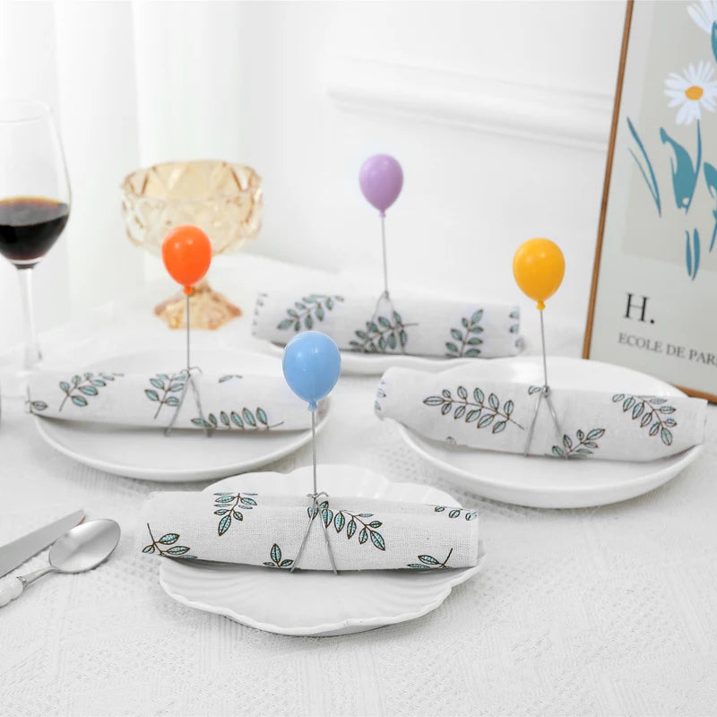 Vibrant Color Reusable Balloon Napkin Ring - Fun Tabletop Decor