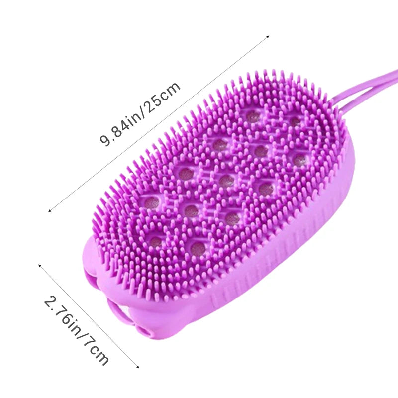 Silicone Body Brush Exfoliating Shower Scrubber for Bath & Massage