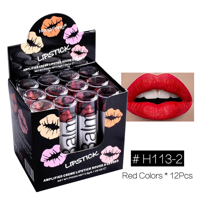 Color Changing Lip Balm Set - Moisturizing Organic Fruit Extracts, 12 Pieces for Dry & Cracked Lips
