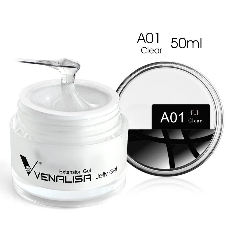 50ml Jelly Builder Extension Gel for Nail Art - Self-Leveling Transparent Nail Polish