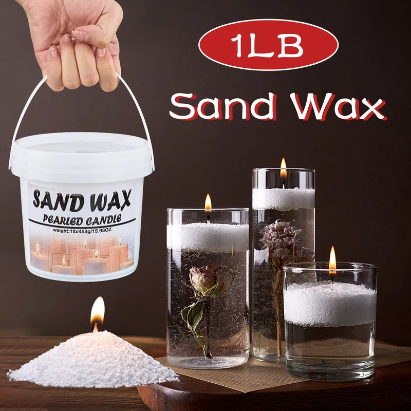 1Lb Candle Making Wax Kit with Decorative Snowflake & Ice Flower Molds - DIY Scented Candles Supplies
