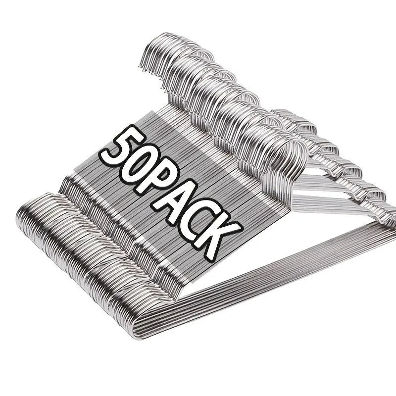 Heavy Duty Stainless Steel Clothes Hangers 16.5 Inch Space Saving Wardrobe Hangers