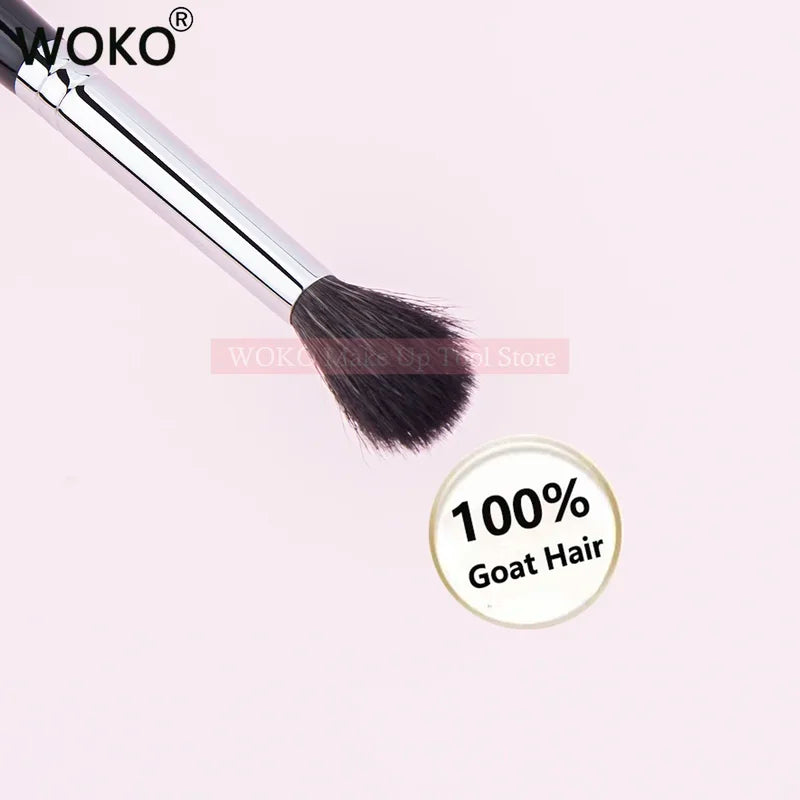 Professional Eyeshadow Crease Brush with Natural Goat Hair & Copper Handle
