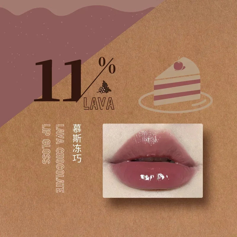Lava Chocolate Lip Gloss Set Moisturizing Lip Tint Liquid Lipstick