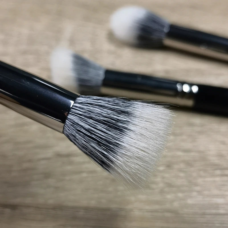 Stippling Highlight Makeup Brushes Set with Goat Hair for Blush & Foundation - Multifunctional Beauty Tools