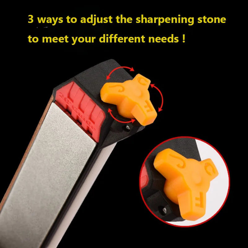 Double-Sided Diamond Whetstone Knife Sharpener Ceramic Hone 17cm Kitchen Tool
