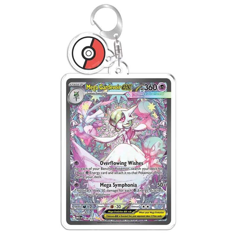 Anime Acrylic Keychain Backpack Pendant Set - Gardevoir Meowth Charizard Meloetta