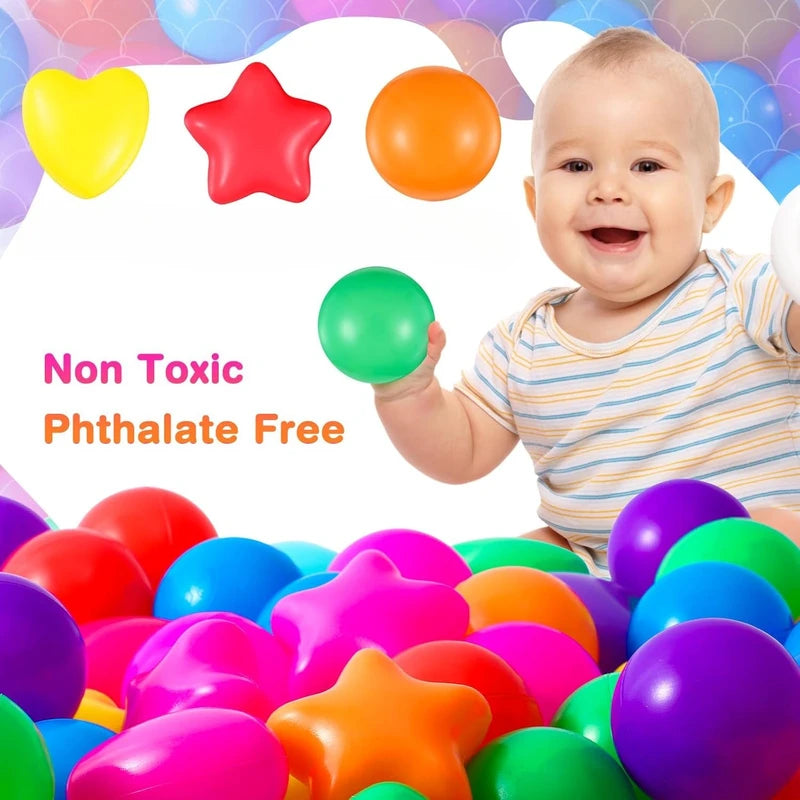 Colorful Ocean Balls Set of 100 Soft Crush-Resistant Toys for Children Toddlers & Infants