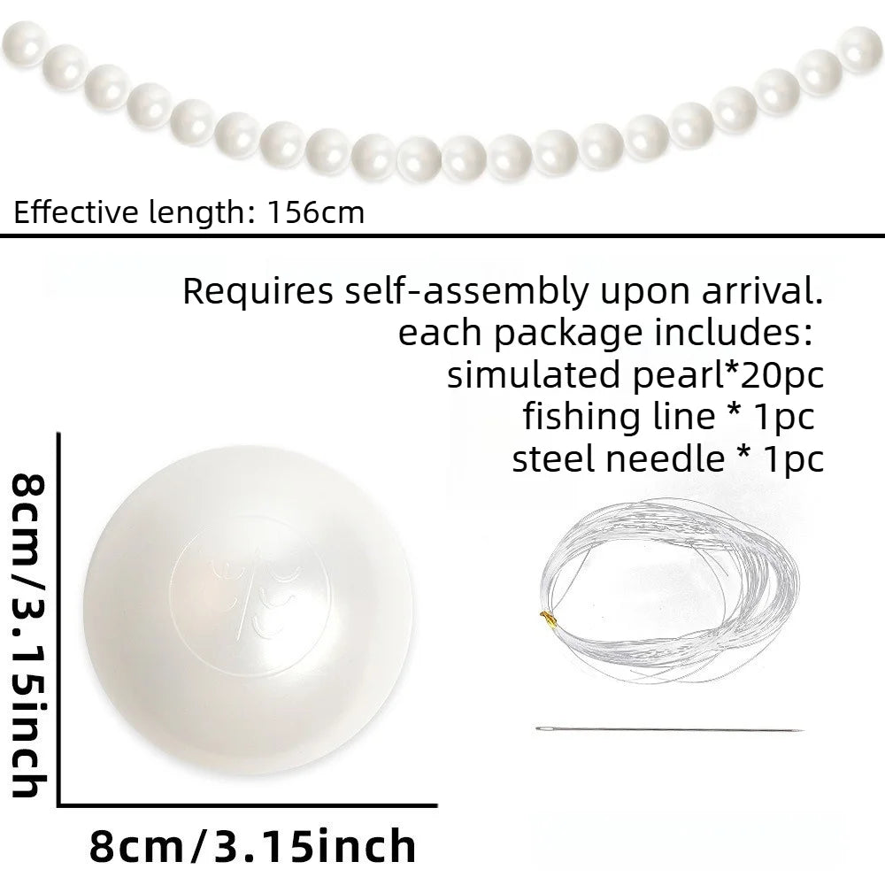 20PCS Pearl String Hanging Decoration for Wedding Backdrops and Parties
